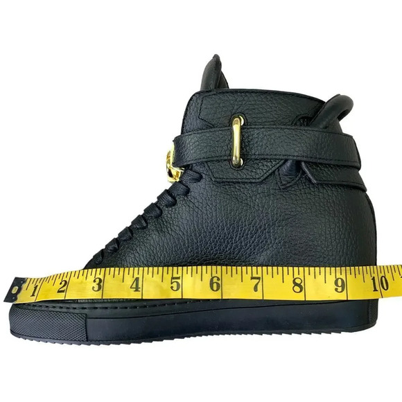 Buscemi Black Leather High-Top Sneakers - Picture 11 of 16